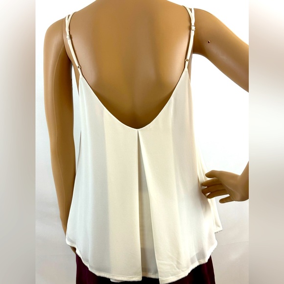 Rebecca Minkoff Cream Strappy High Fashion Sexy Camisole Semisheer Layer… - Picture 5 of 11